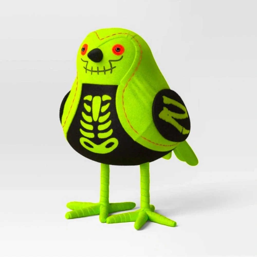 Target Hyde & EEK! Halloween Neon Zombie Skeleton 80s Featherly Friends Bird